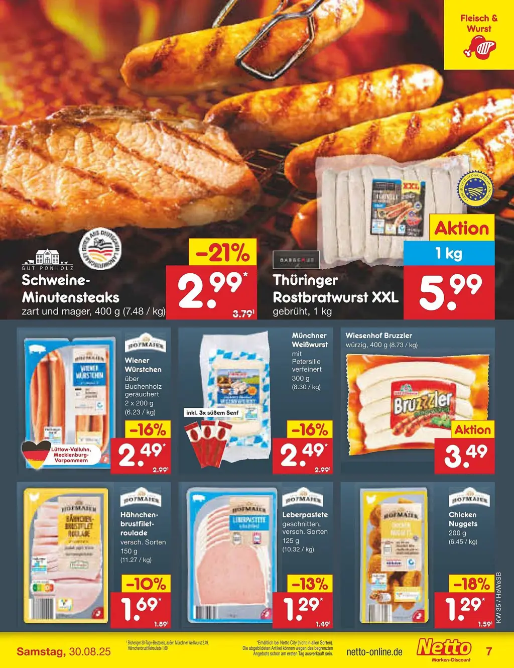 Netto Marken-Discount Prospekt KW35 mit aktuellen Angeboten und attraktiven Rabatten – günstige Lebensmittel, Sparen Sie bei Netto Marken-Discount Prospekt diese Woche!