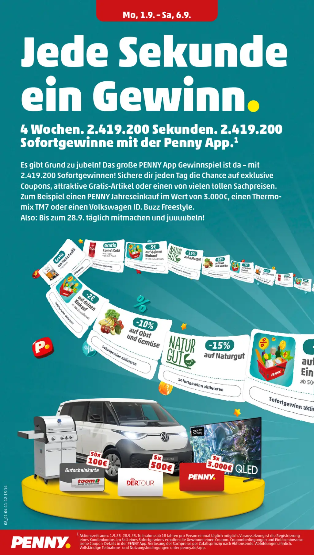 PENNY Prospekt KW36 mit aktuellen Angeboten und attraktiven Rabatten – günstige Lebensmittel, Sparen Sie bei PENNY Prospekt diese Woche!