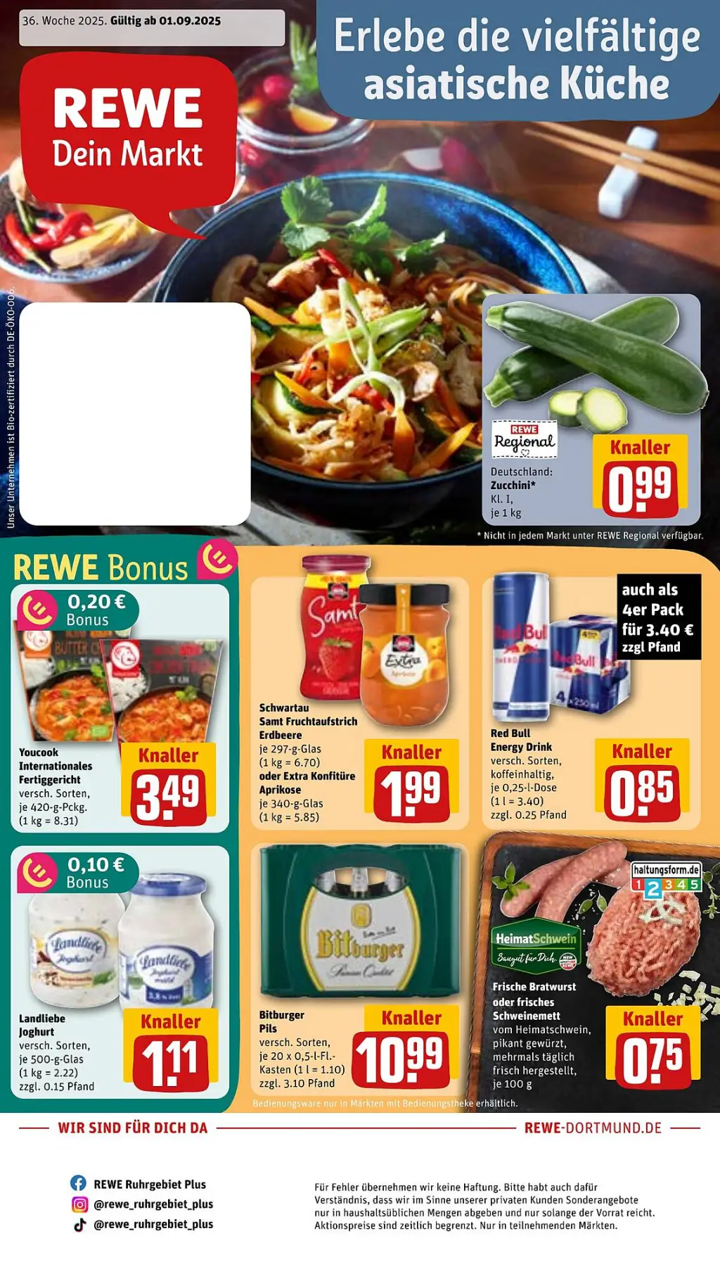 REWE Prospekt KW36 mit aktuellen Angeboten und attraktiven Rabatten – günstige Lebensmittel, Sparen Sie bei REWE Prospekt diese Woche!