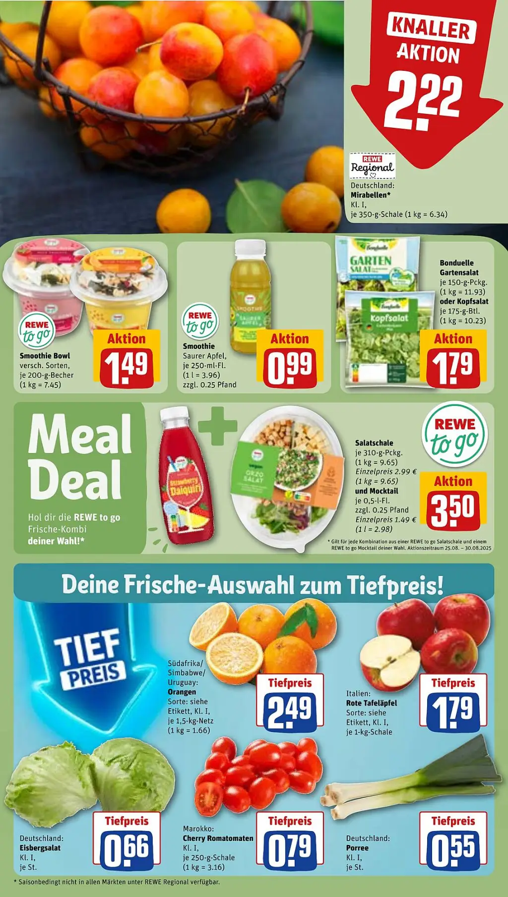 REWE Prospekt KW35 mit aktuellen Angeboten und attraktiven Rabatten – günstige Lebensmittel, Sparen Sie bei REWE Prospekt diese Woche!
