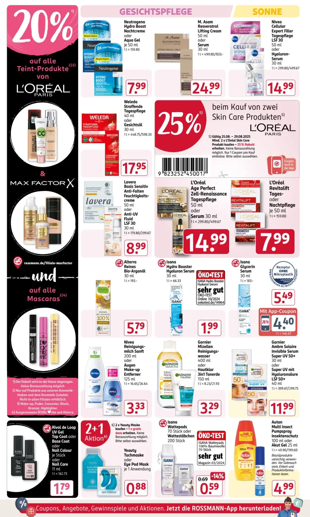 Rossmann Prospekt KW35 mit aktuellen Angeboten und attraktiven Rabatten – günstige Lebensmittel, Sparen Sie bei Rossmann Prospekt diese Woche!