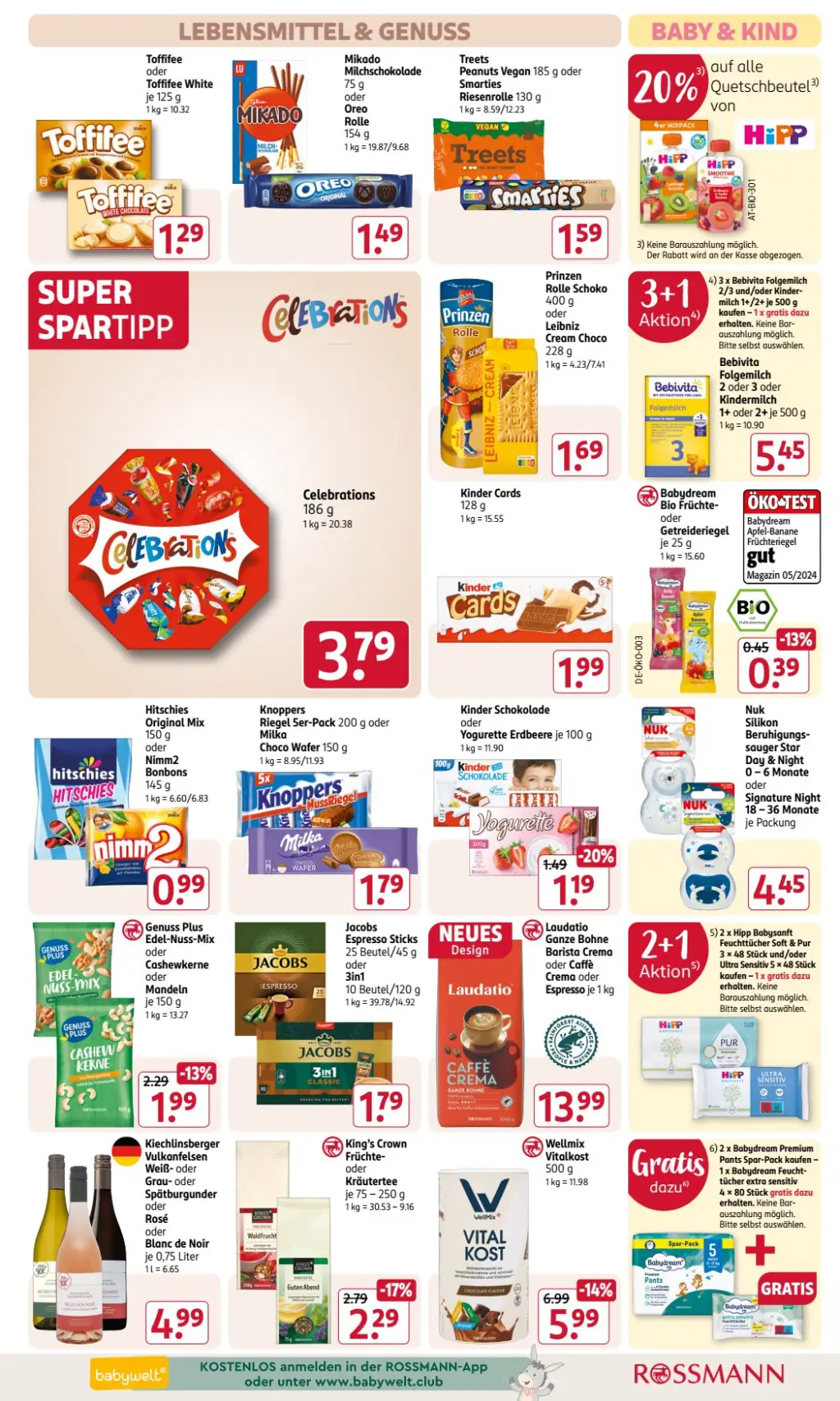 Rossmann Prospekt KW35 mit aktuellen Angeboten und attraktiven Rabatten – günstige Lebensmittel, Sparen Sie bei Rossmann Prospekt diese Woche!