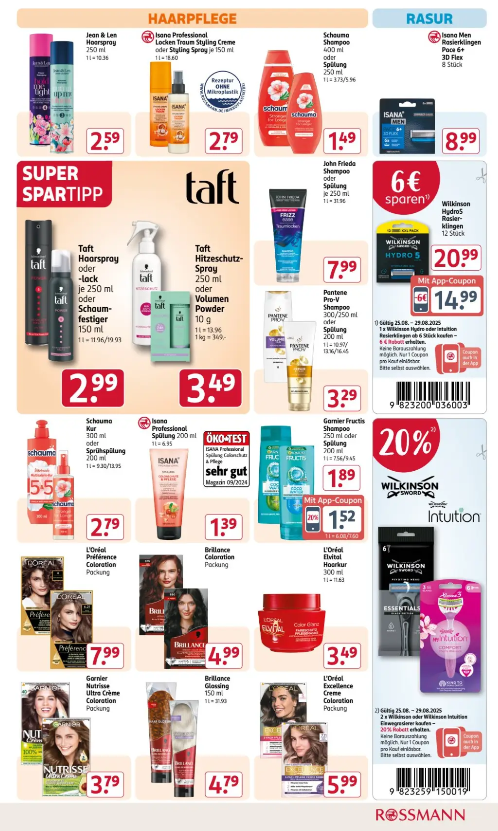 Rossmann Prospekt KW35 mit aktuellen Angeboten und attraktiven Rabatten – günstige Lebensmittel, Sparen Sie bei Rossmann Prospekt diese Woche!