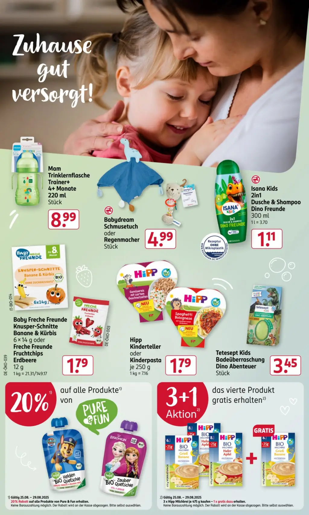 Rossmann Prospekt KW35 mit aktuellen Angeboten und attraktiven Rabatten – günstige Lebensmittel, Sparen Sie bei Rossmann Prospekt diese Woche!