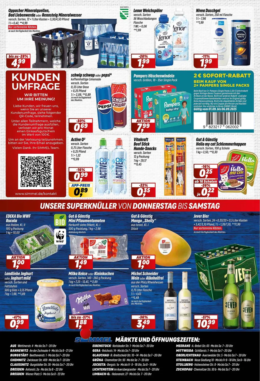 Simmel Prospekt KW36 mit aktuellen Angeboten und attraktiven Rabatten – günstige Lebensmittel, Sparen Sie bei Simmel Prospekt diese Woche!