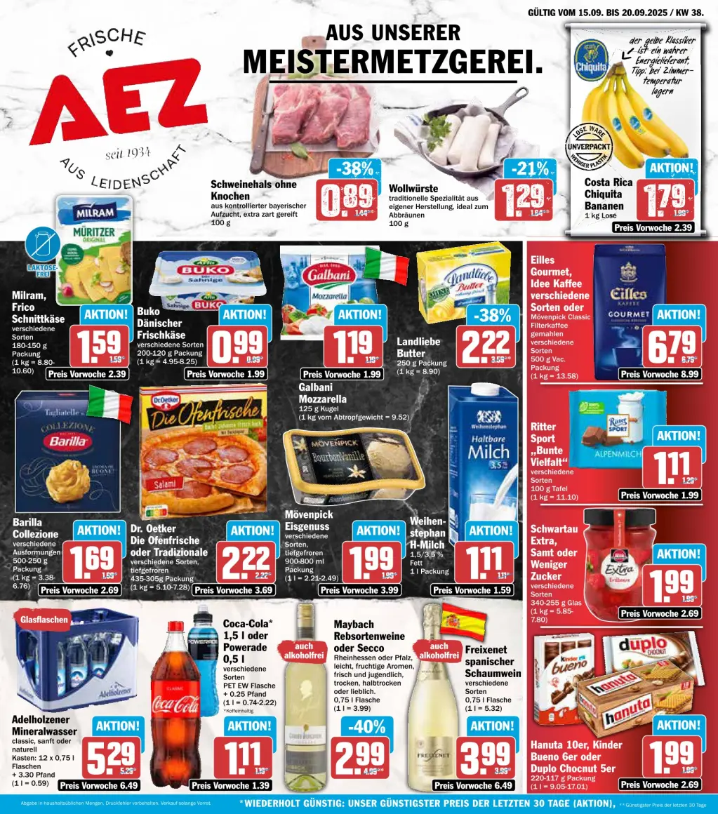 AEZ Prospekt KW38 mit aktuellen Angeboten und attraktiven Rabatten – günstige Lebensmittel, Sparen Sie bei AEZ Prospekt diese Woche!