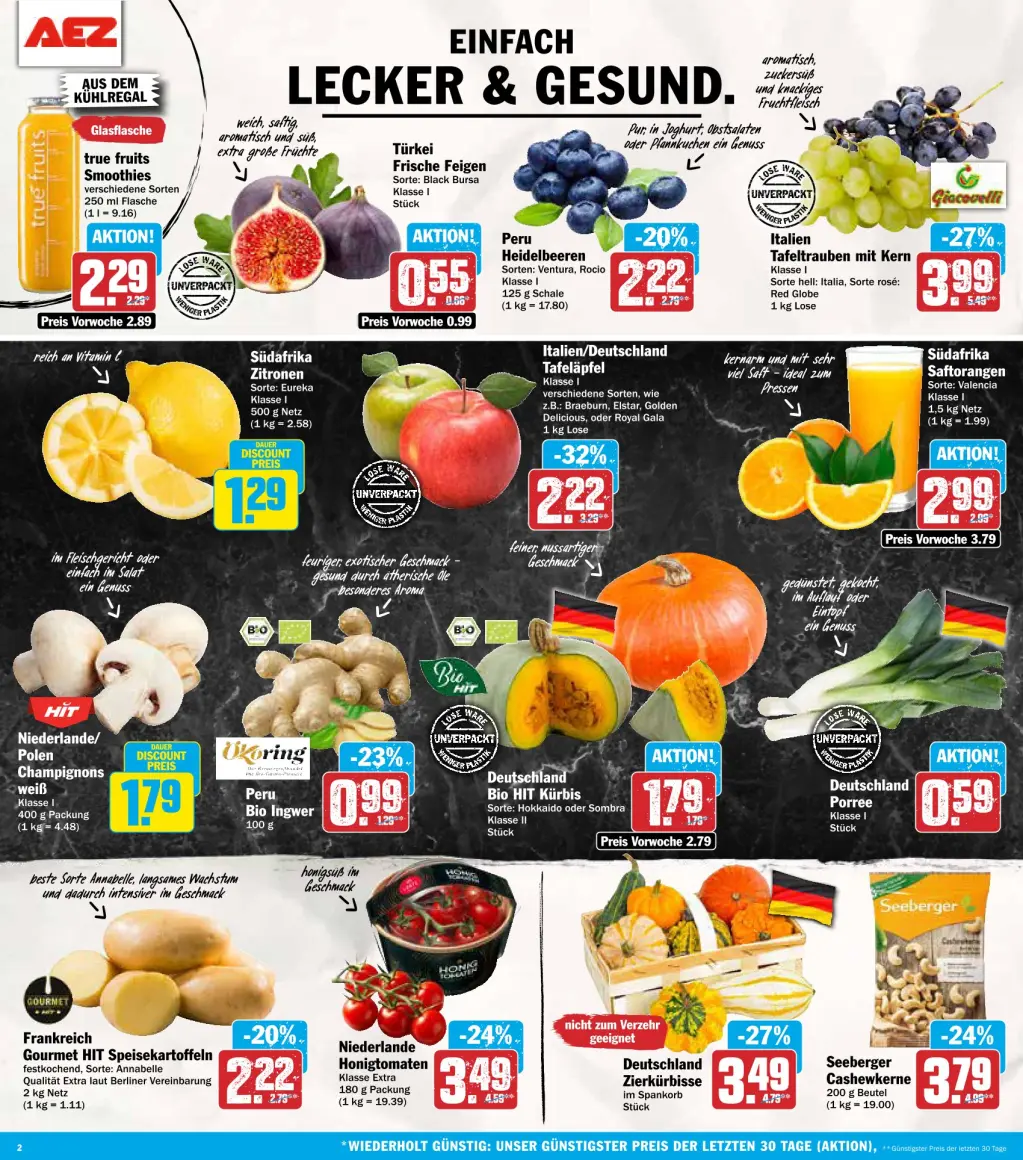 AEZ Prospekt KW38 mit aktuellen Angeboten und attraktiven Rabatten – günstige Lebensmittel, Sparen Sie bei AEZ Prospekt diese Woche!
