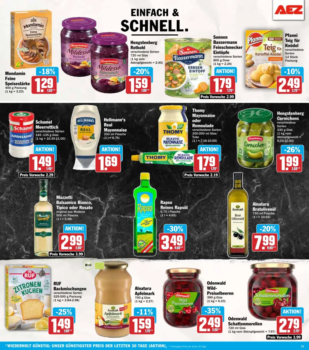 AEZ Prospekt KW39 mit aktuellen Angeboten und attraktiven Rabatten – günstige Lebensmittel, Sparen Sie bei AEZ Prospekt diese Woche!