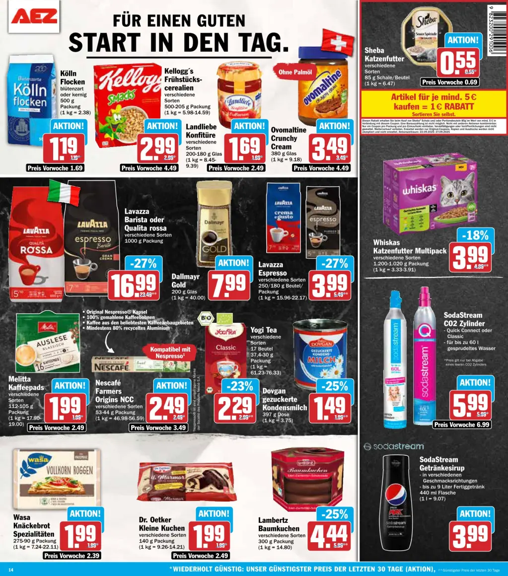 AEZ Prospekt KW39 mit aktuellen Angeboten und attraktiven Rabatten – günstige Lebensmittel, Sparen Sie bei AEZ Prospekt diese Woche!