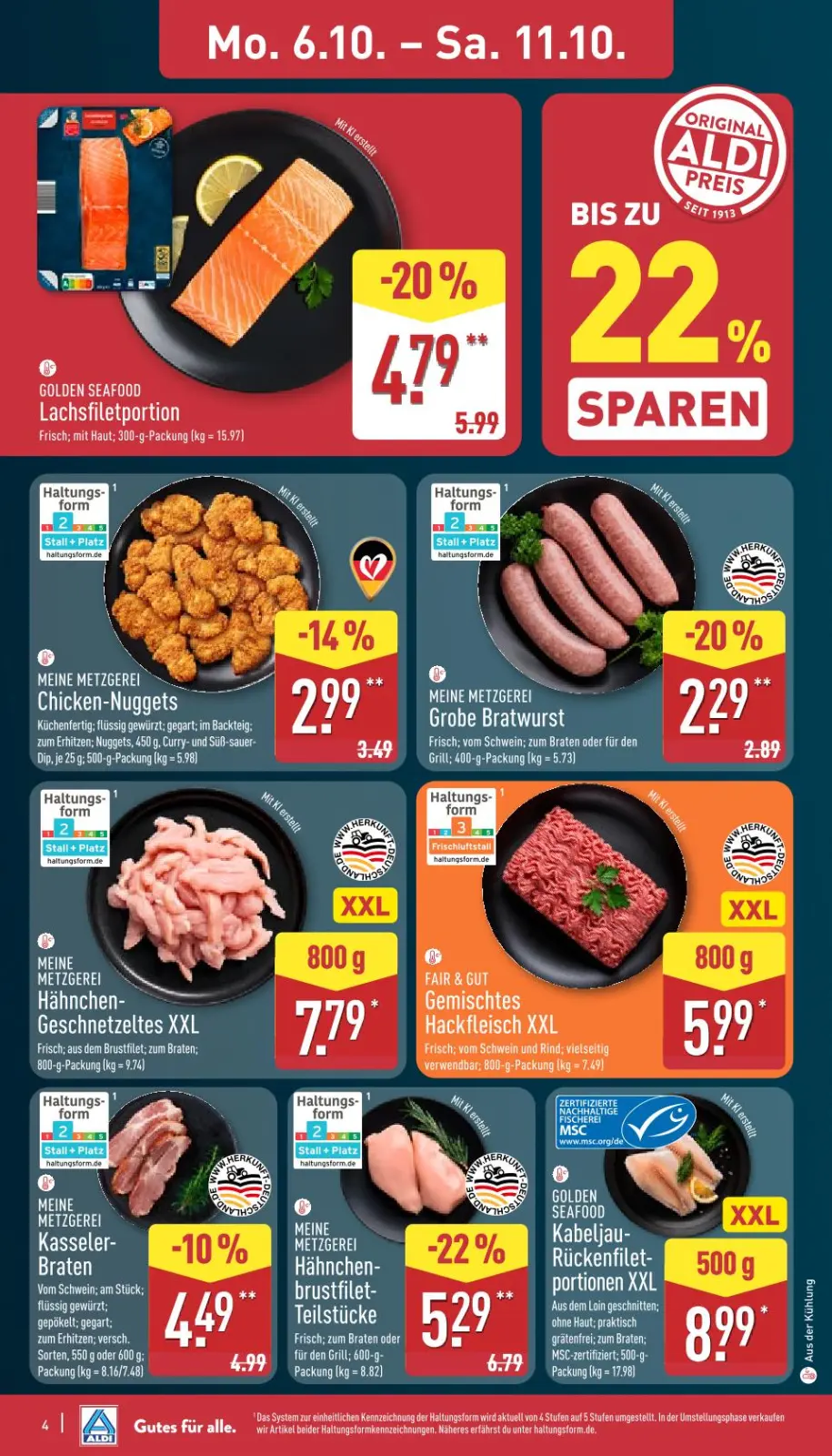 Aldi Nord Prospekt KW41 mit aktuellen Angeboten und attraktiven Rabatten – günstige Lebensmittel, Sparen Sie bei Aldi Nord Prospekt diese Woche!