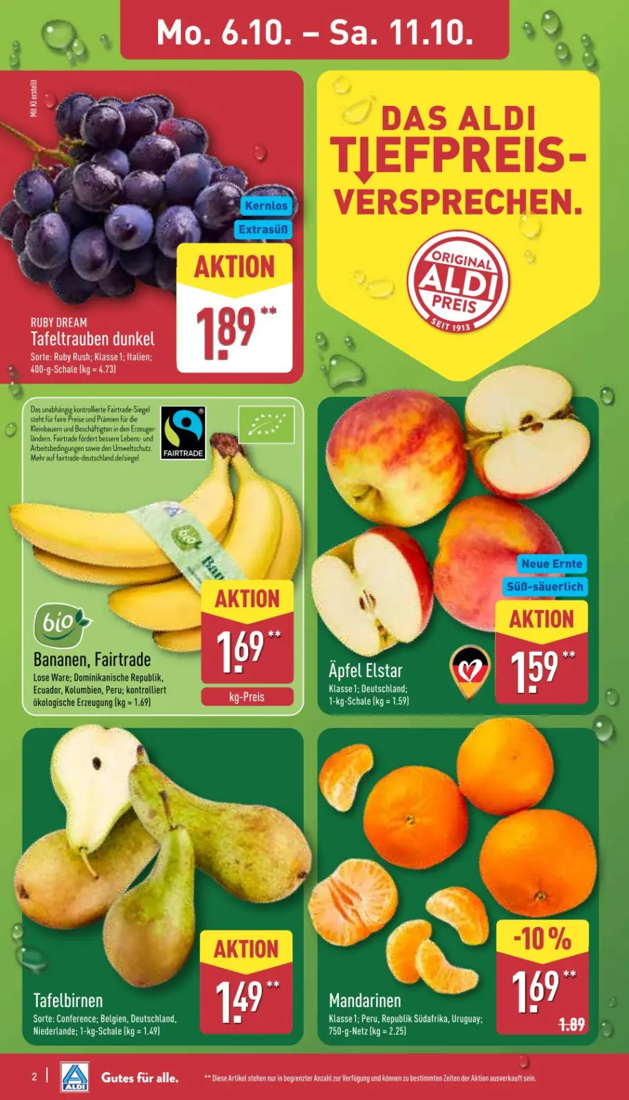 Aldi Nord Prospekt KW41 mit aktuellen Angeboten und attraktiven Rabatten – günstige Lebensmittel, Sparen Sie bei Aldi Nord Prospekt diese Woche!