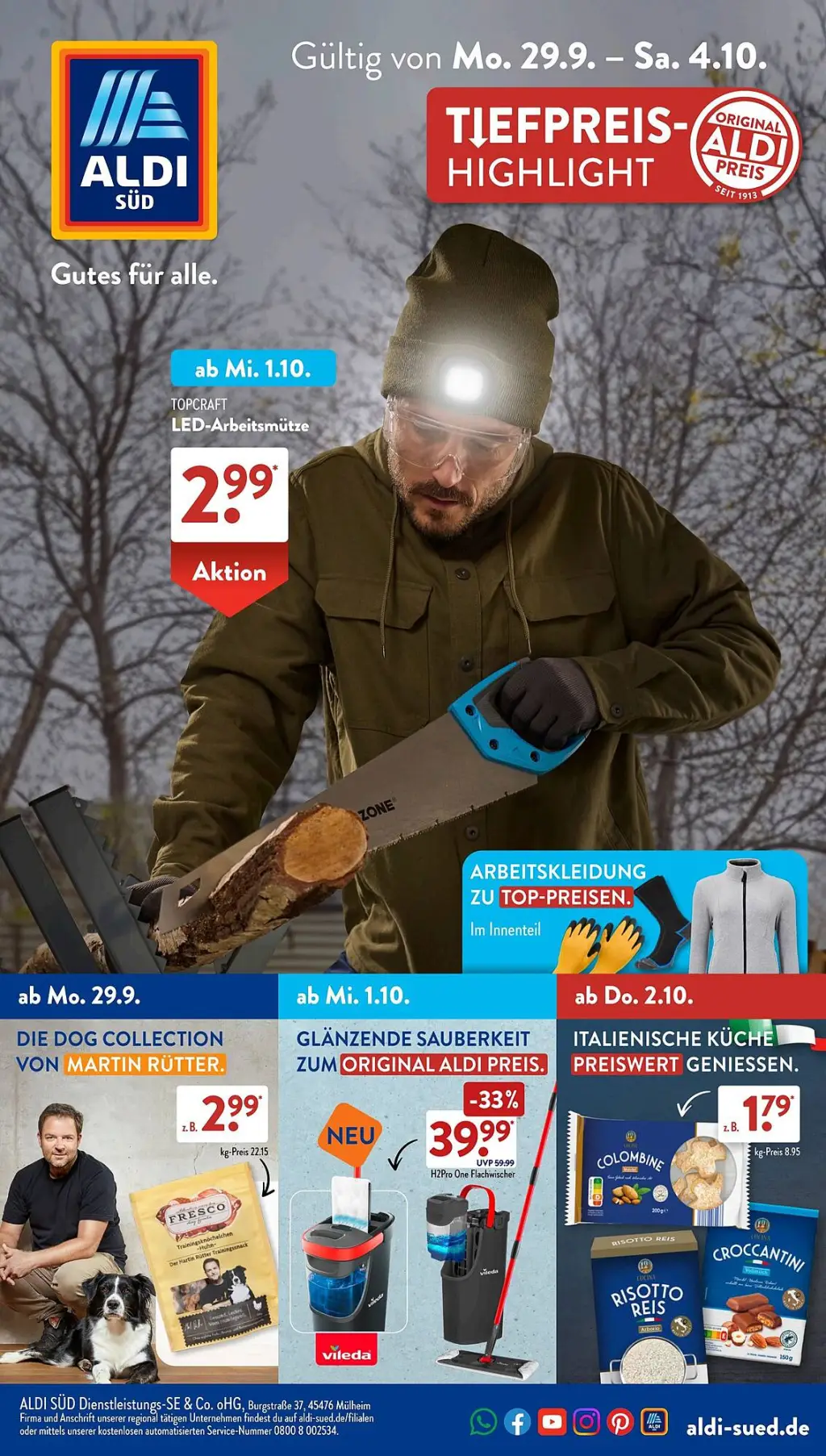 Aldi Süd Prospekt KW40 mit aktuellen Angeboten und attraktiven Rabatten – günstige Lebensmittel, Sparen Sie bei Aldi Süd Prospekt diese Woche!