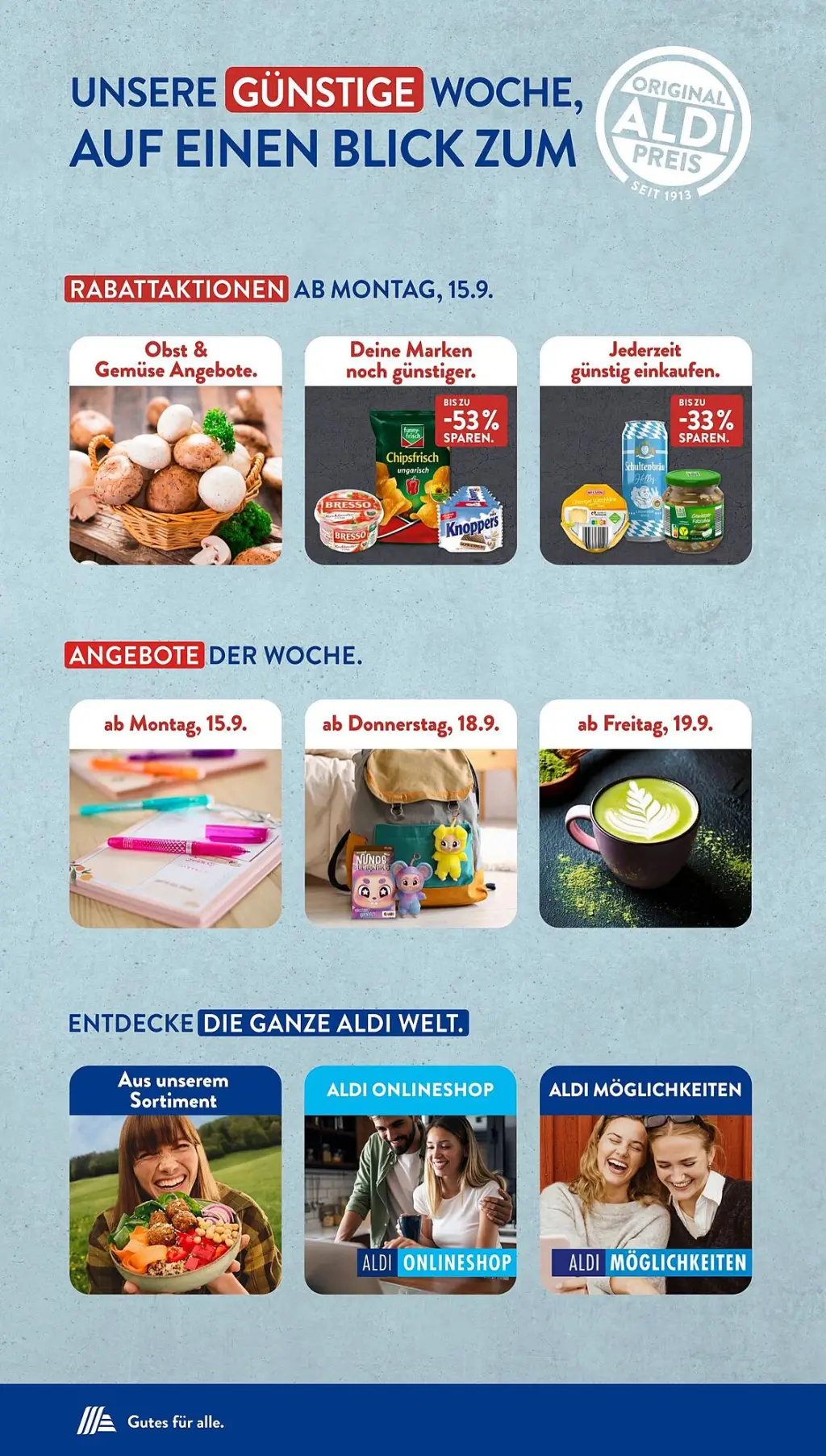 Aldi Süd Prospekt KW38 mit aktuellen Angeboten und attraktiven Rabatten – günstige Lebensmittel, Sparen Sie bei Aldi Süd Prospekt diese Woche!