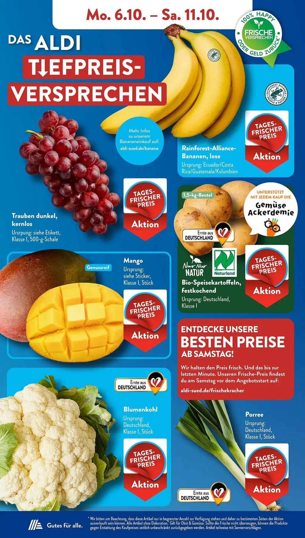 Aldi Süd Prospekt KW41 mit aktuellen Angeboten und attraktiven Rabatten – günstige Lebensmittel, Sparen Sie bei Aldi Süd Prospekt diese Woche!
