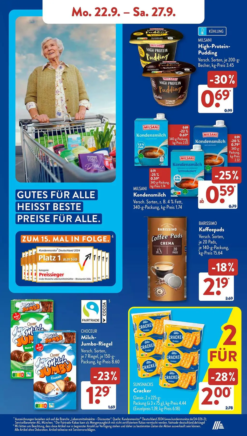 Aldi Süd Prospekt KW39 mit aktuellen Angeboten und attraktiven Rabatten – günstige Lebensmittel, Sparen Sie bei Aldi Süd Prospekt diese Woche!