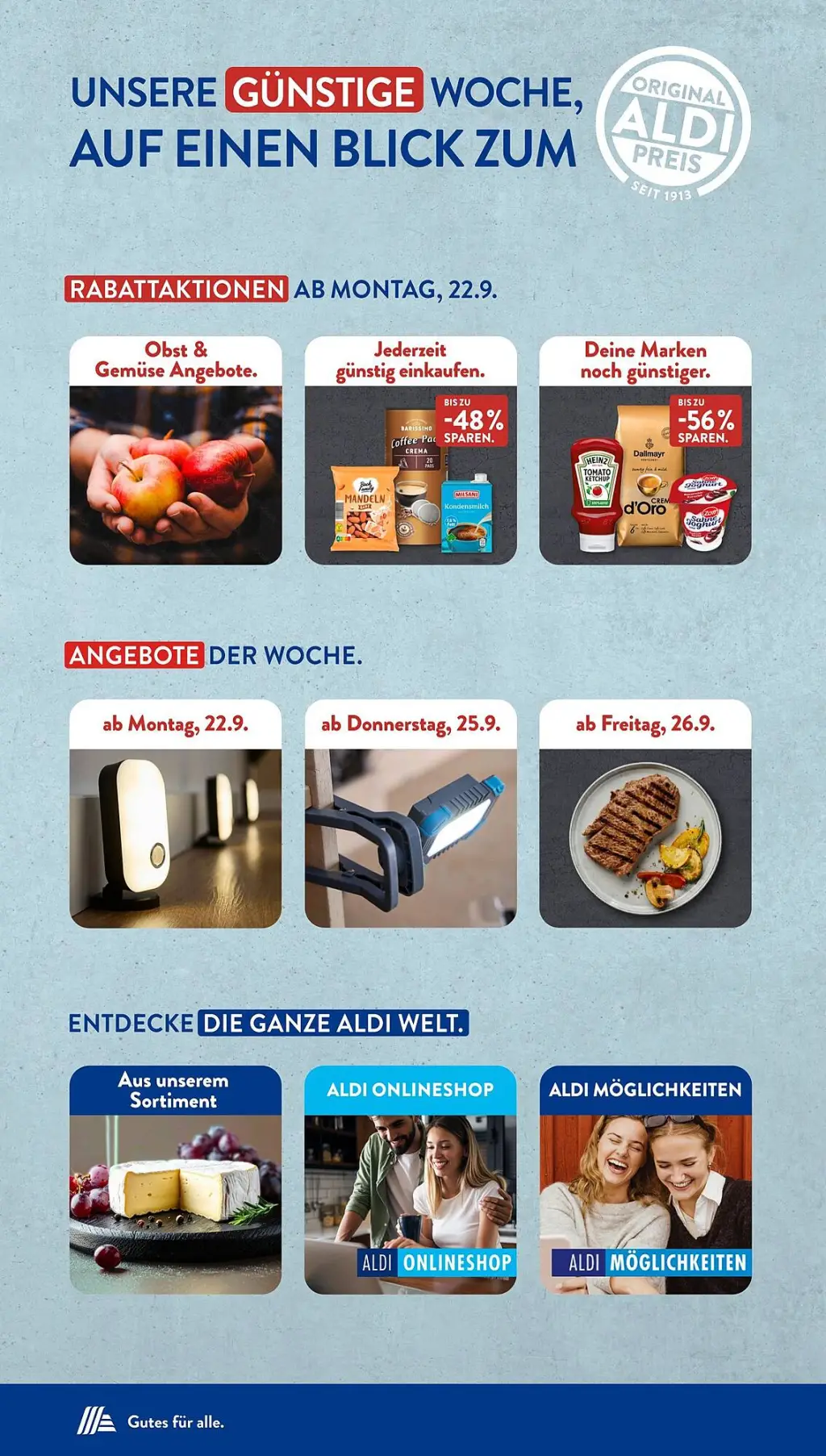 Aldi Süd Prospekt KW39 mit aktuellen Angeboten und attraktiven Rabatten – günstige Lebensmittel, Sparen Sie bei Aldi Süd Prospekt diese Woche!