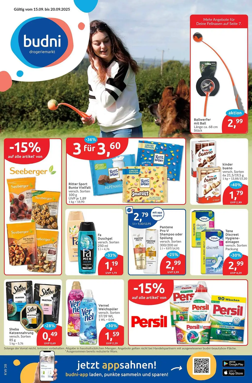 Budni Prospekt KW38 mit aktuellen Angeboten und attraktiven Rabatten – günstige Lebensmittel, Sparen Sie bei Budni Prospekt diese Woche!