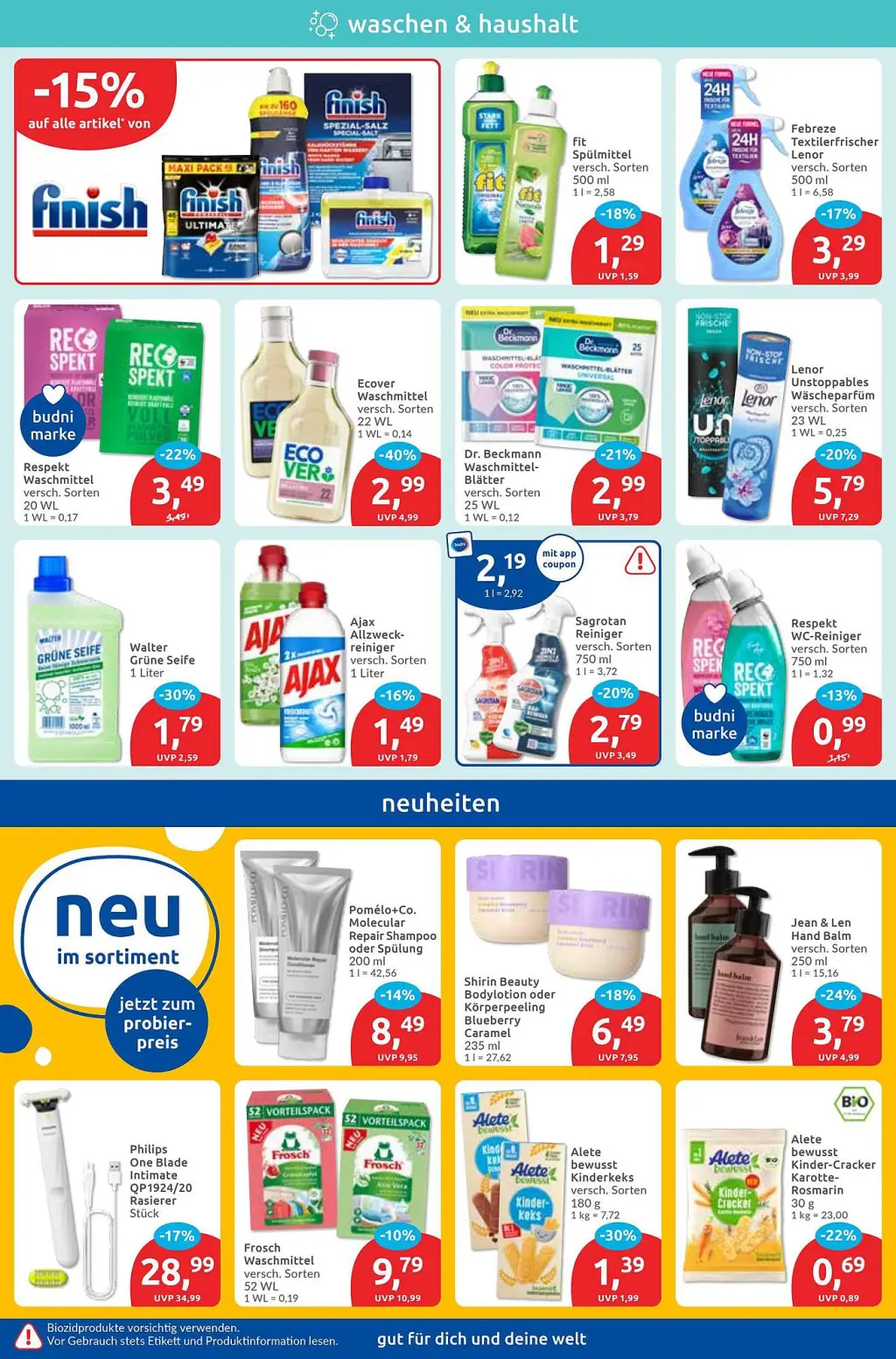 Budni Prospekt KW40 mit aktuellen Angeboten und attraktiven Rabatten – günstige Lebensmittel, Sparen Sie bei Budni Prospekt diese Woche!