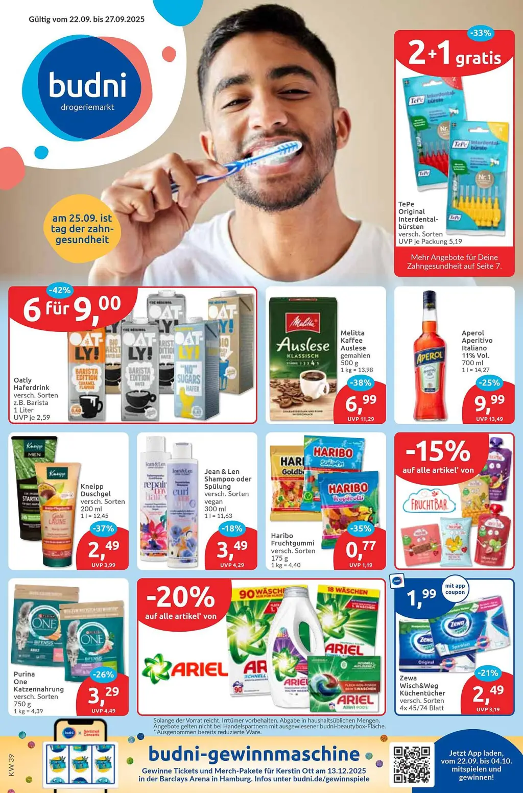 Budni Prospekt KW39 mit aktuellen Angeboten und attraktiven Rabatten – günstige Lebensmittel, Sparen Sie bei Budni Prospekt diese Woche!