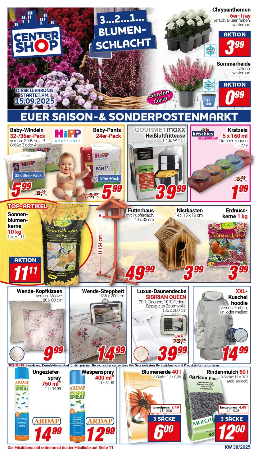 CENTERSHOP Prospekt KW38 mit aktuellen Angeboten und attraktiven Rabatten – günstige Lebensmittel, Sparen Sie bei CENTERSHOP Prospekt diese Woche!
