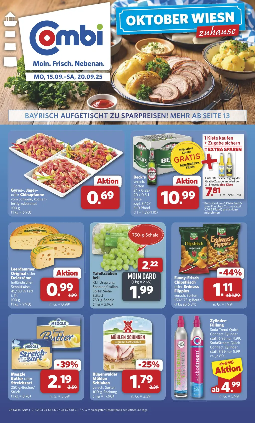 Combi Prospekt KW38 mit aktuellen Angeboten und attraktiven Rabatten – günstige Lebensmittel, Sparen Sie bei Combi Prospekt diese Woche!