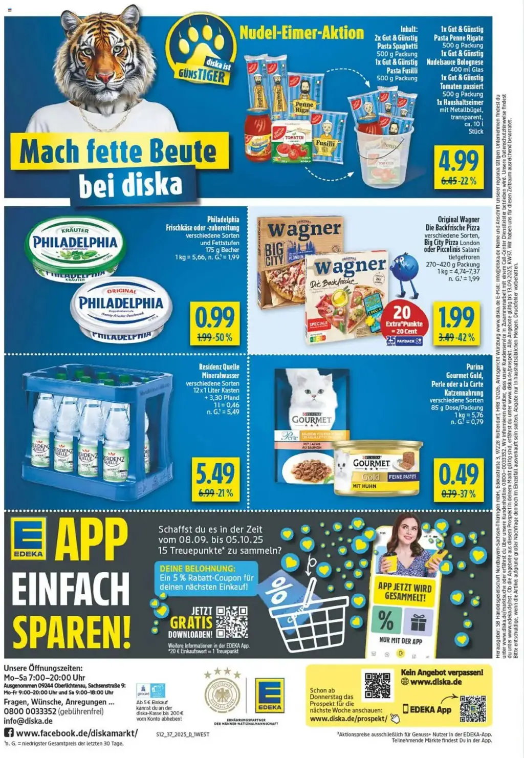 diska Prospekt KW37 mit aktuellen Angeboten und attraktiven Rabatten – günstige Lebensmittel, Sparen Sie bei diska Prospekt diese Woche!