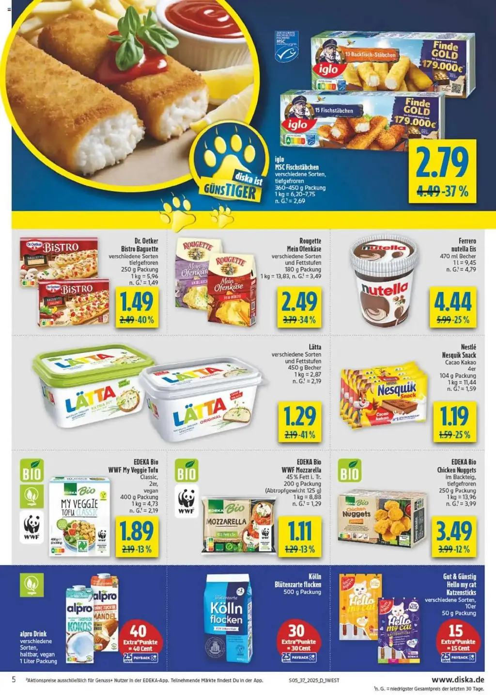 diska Prospekt KW37 mit aktuellen Angeboten und attraktiven Rabatten – günstige Lebensmittel, Sparen Sie bei diska Prospekt diese Woche!