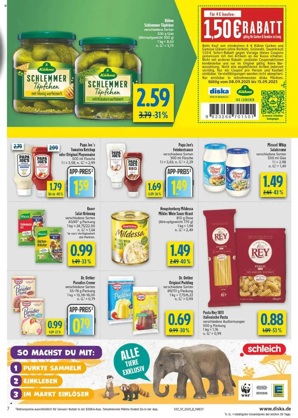 diska Prospekt KW37 mit aktuellen Angeboten und attraktiven Rabatten – günstige Lebensmittel, Sparen Sie bei diska Prospekt diese Woche!