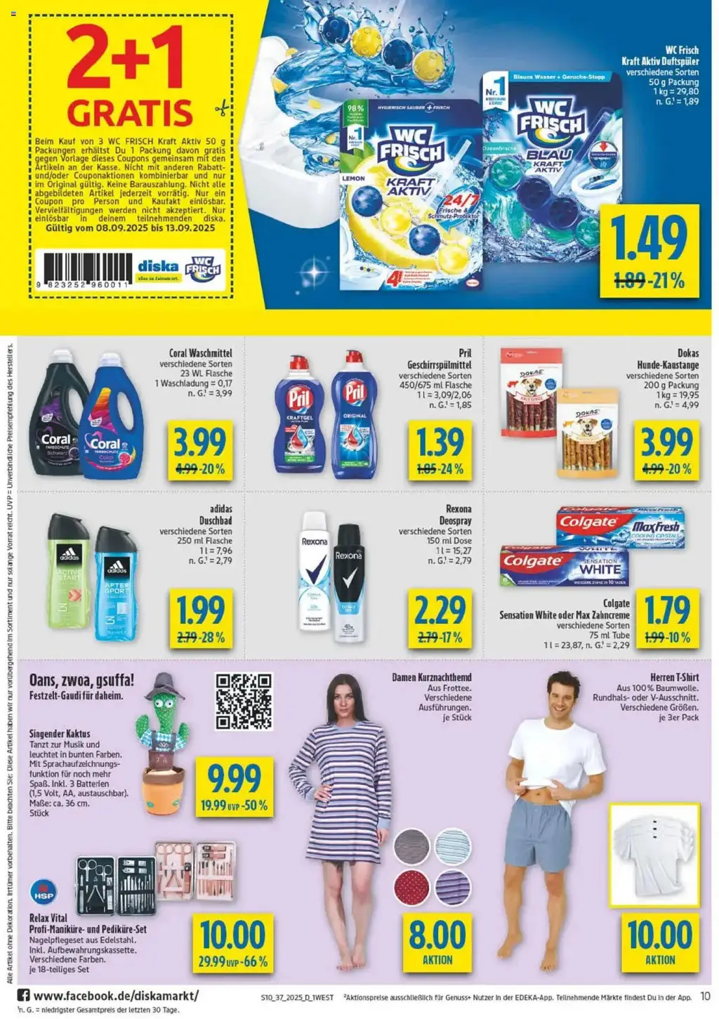 diska Prospekt KW37 mit aktuellen Angeboten und attraktiven Rabatten – günstige Lebensmittel, Sparen Sie bei diska Prospekt diese Woche!