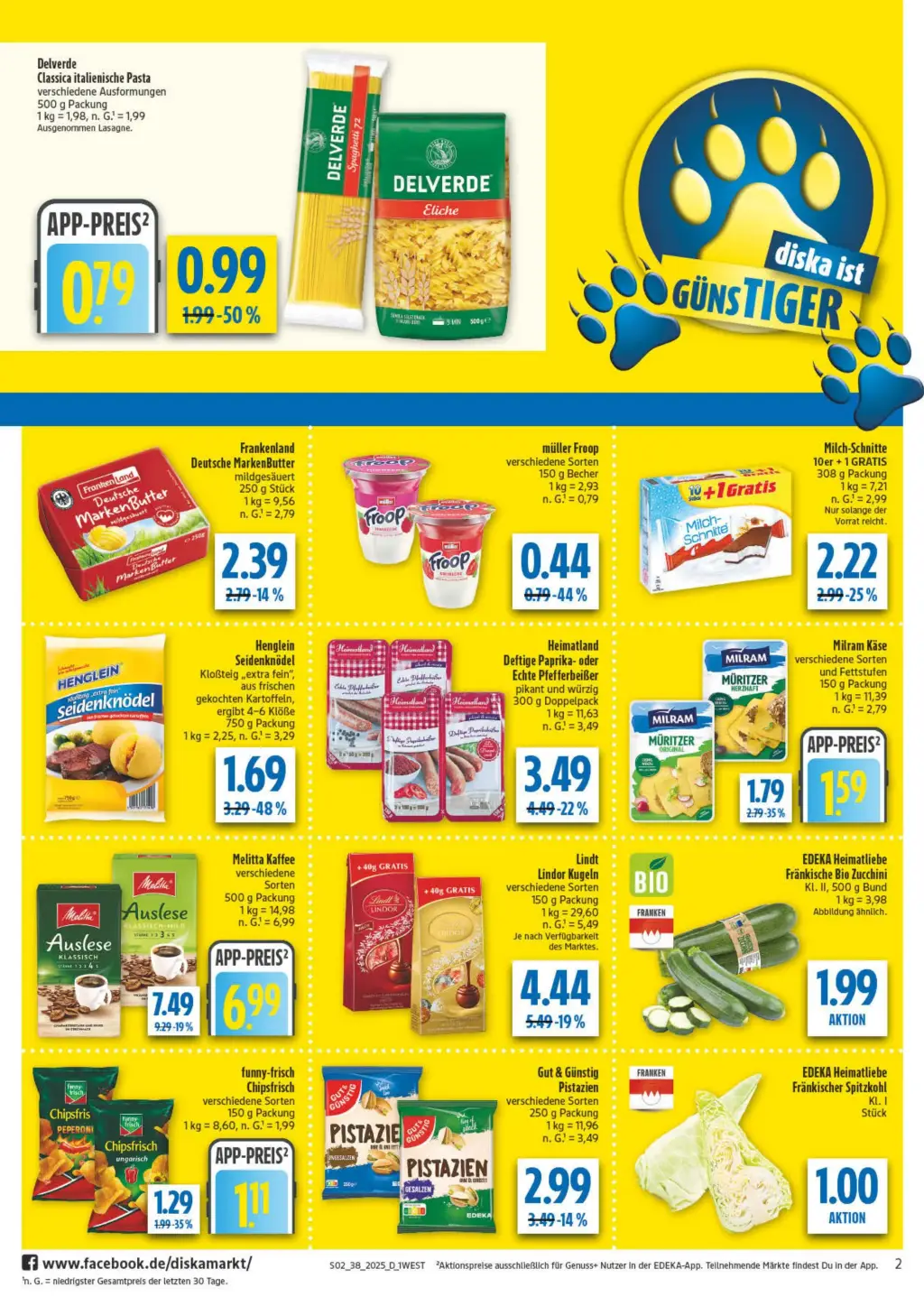 diska Prospekt KW38 mit aktuellen Angeboten und attraktiven Rabatten – günstige Lebensmittel, Sparen Sie bei diska Prospekt diese Woche!