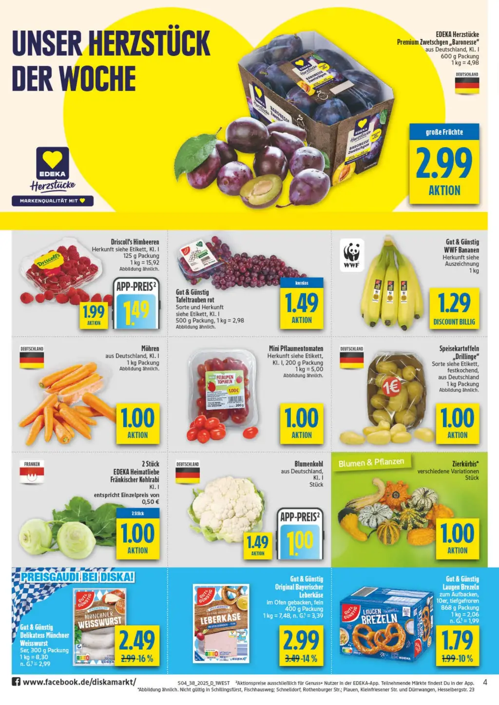 diska Prospekt KW38 mit aktuellen Angeboten und attraktiven Rabatten – günstige Lebensmittel, Sparen Sie bei diska Prospekt diese Woche!