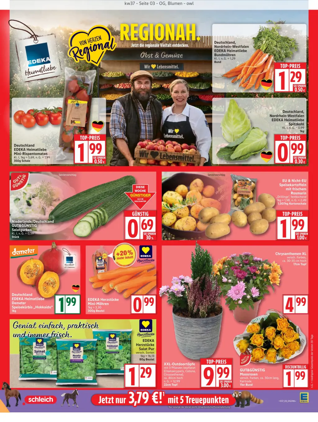 Edeka Prospekt KW37 mit aktuellen Angeboten und attraktiven Rabatten – günstige Lebensmittel, Sparen Sie bei Edeka Prospekt diese Woche!