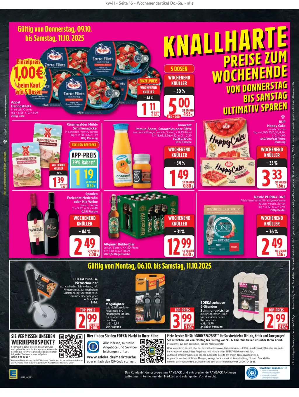 Edeka Prospekt KW41 mit aktuellen Angeboten und attraktiven Rabatten – günstige Lebensmittel, Sparen Sie bei Edeka Prospekt diese Woche!