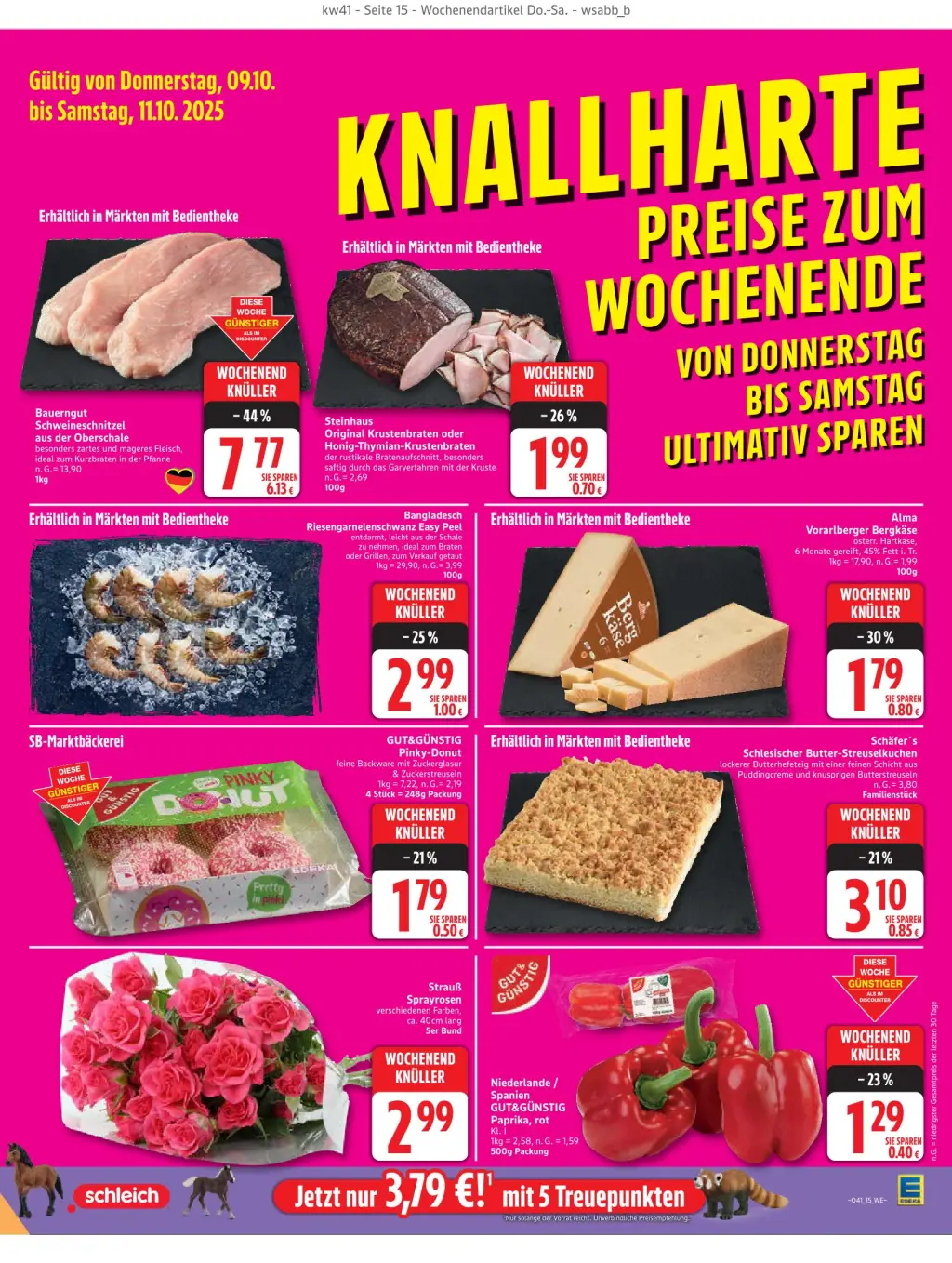 Edeka Prospekt KW41 mit aktuellen Angeboten und attraktiven Rabatten – günstige Lebensmittel, Sparen Sie bei Edeka Prospekt diese Woche!