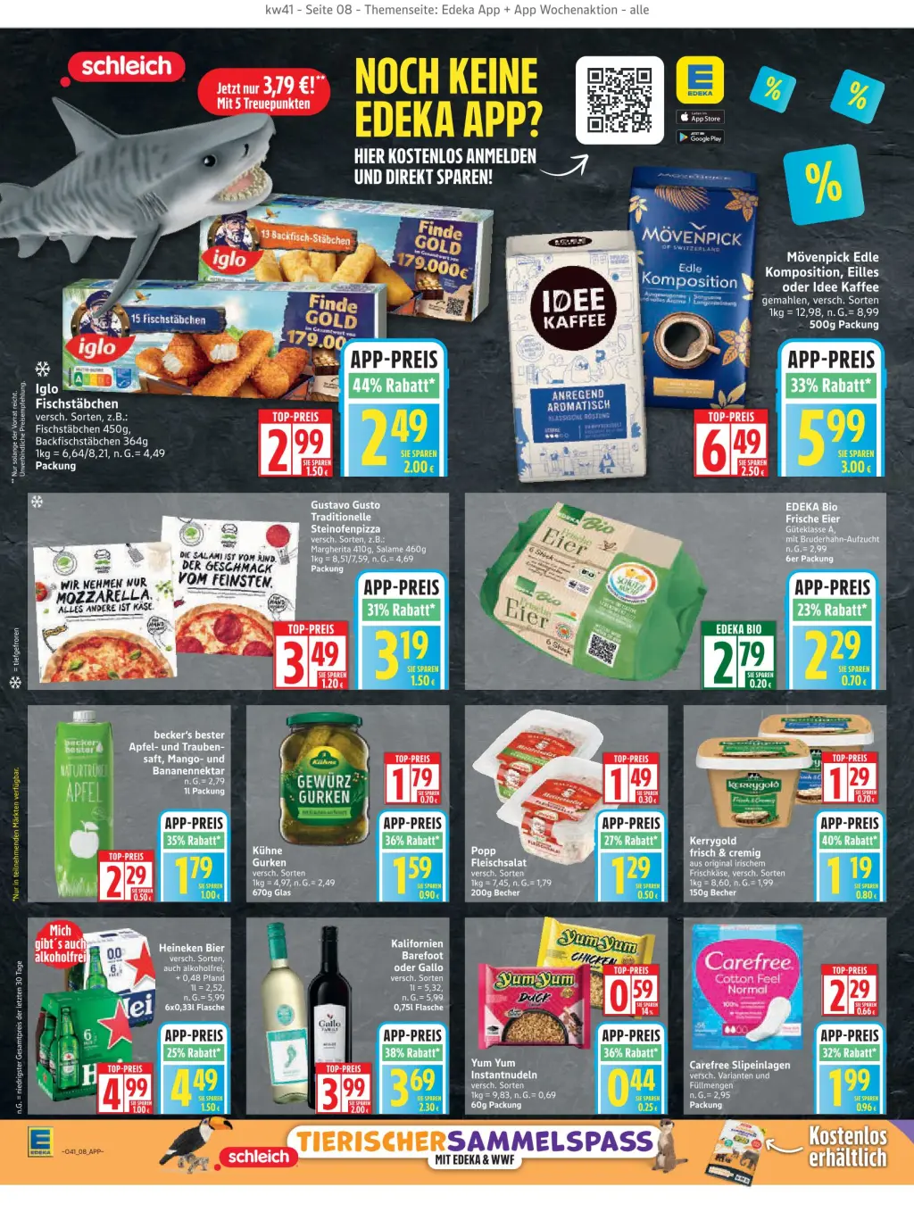 Edeka Prospekt KW41 mit aktuellen Angeboten und attraktiven Rabatten – günstige Lebensmittel, Sparen Sie bei Edeka Prospekt diese Woche!