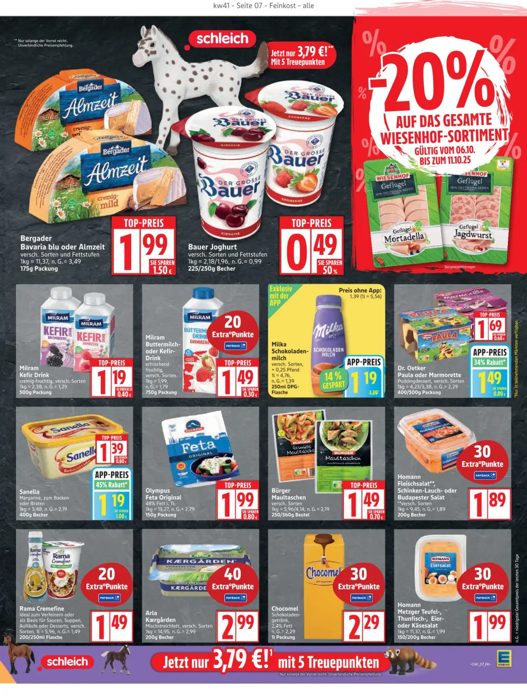 Edeka Prospekt KW41 mit aktuellen Angeboten und attraktiven Rabatten – günstige Lebensmittel, Sparen Sie bei Edeka Prospekt diese Woche!