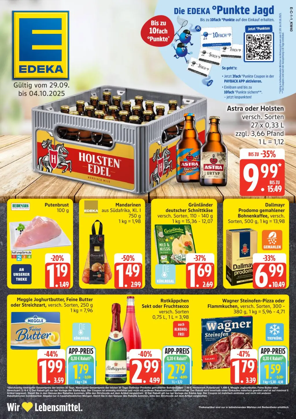 Edeka Prospekt KW40 mit aktuellen Angeboten und attraktiven Rabatten – günstige Lebensmittel, Sparen Sie bei Edeka Prospekt diese Woche!
