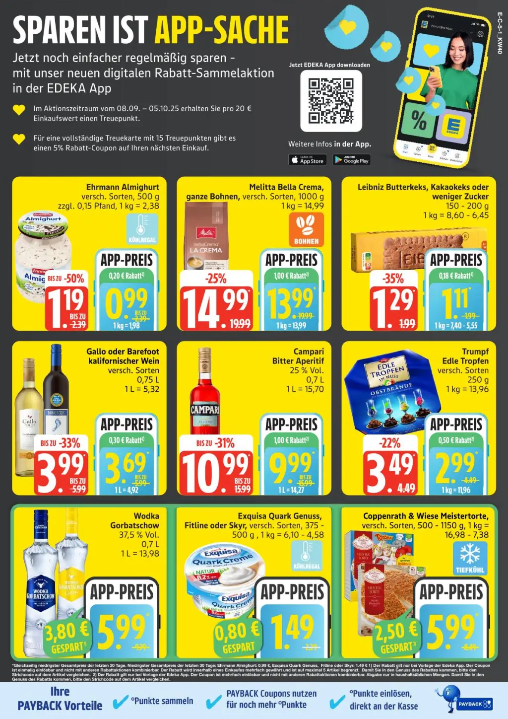 Edeka Prospekt KW40 mit aktuellen Angeboten und attraktiven Rabatten – günstige Lebensmittel, Sparen Sie bei Edeka Prospekt diese Woche!