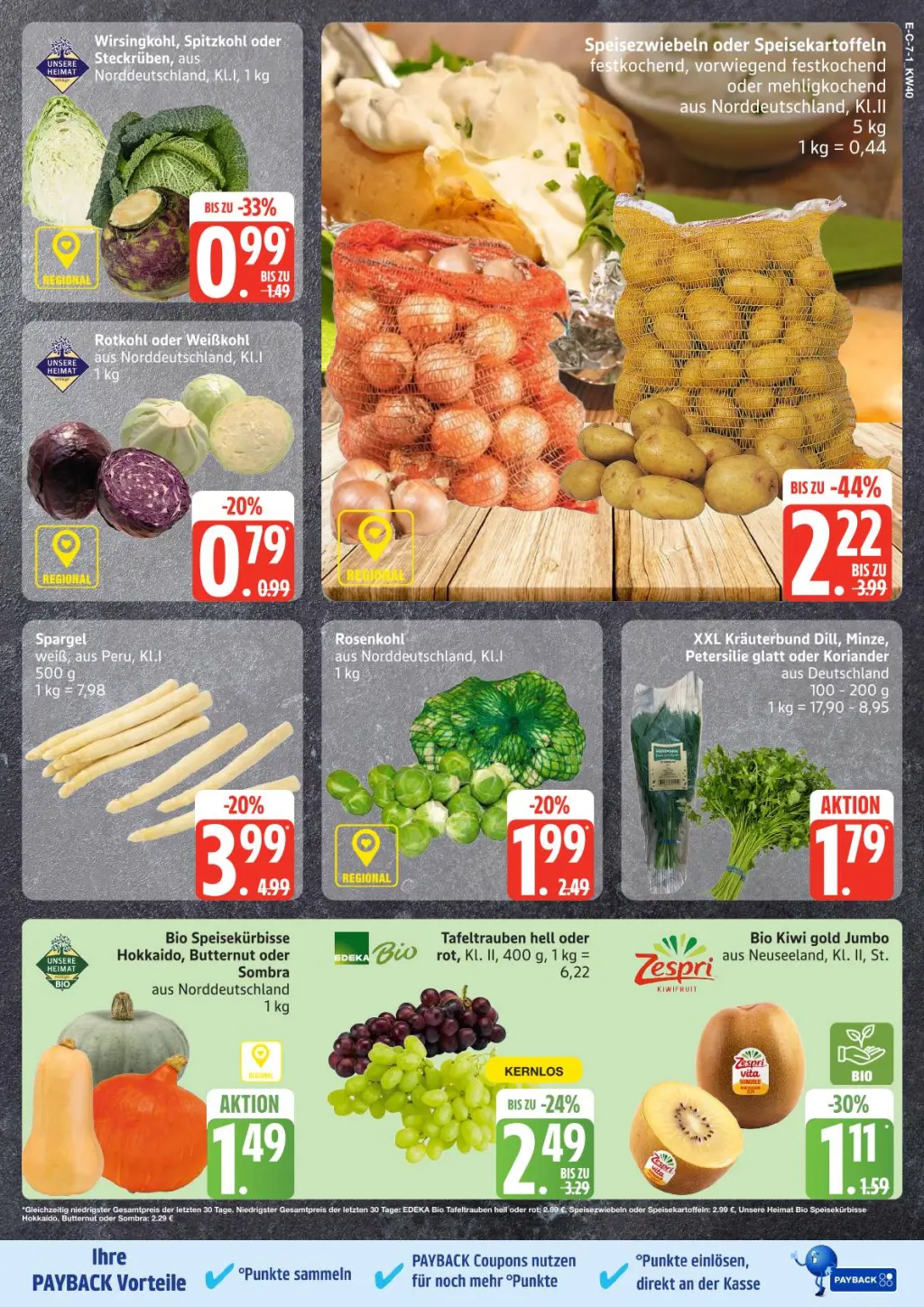Edeka Prospekt KW40 mit aktuellen Angeboten und attraktiven Rabatten – günstige Lebensmittel, Sparen Sie bei Edeka Prospekt diese Woche!
