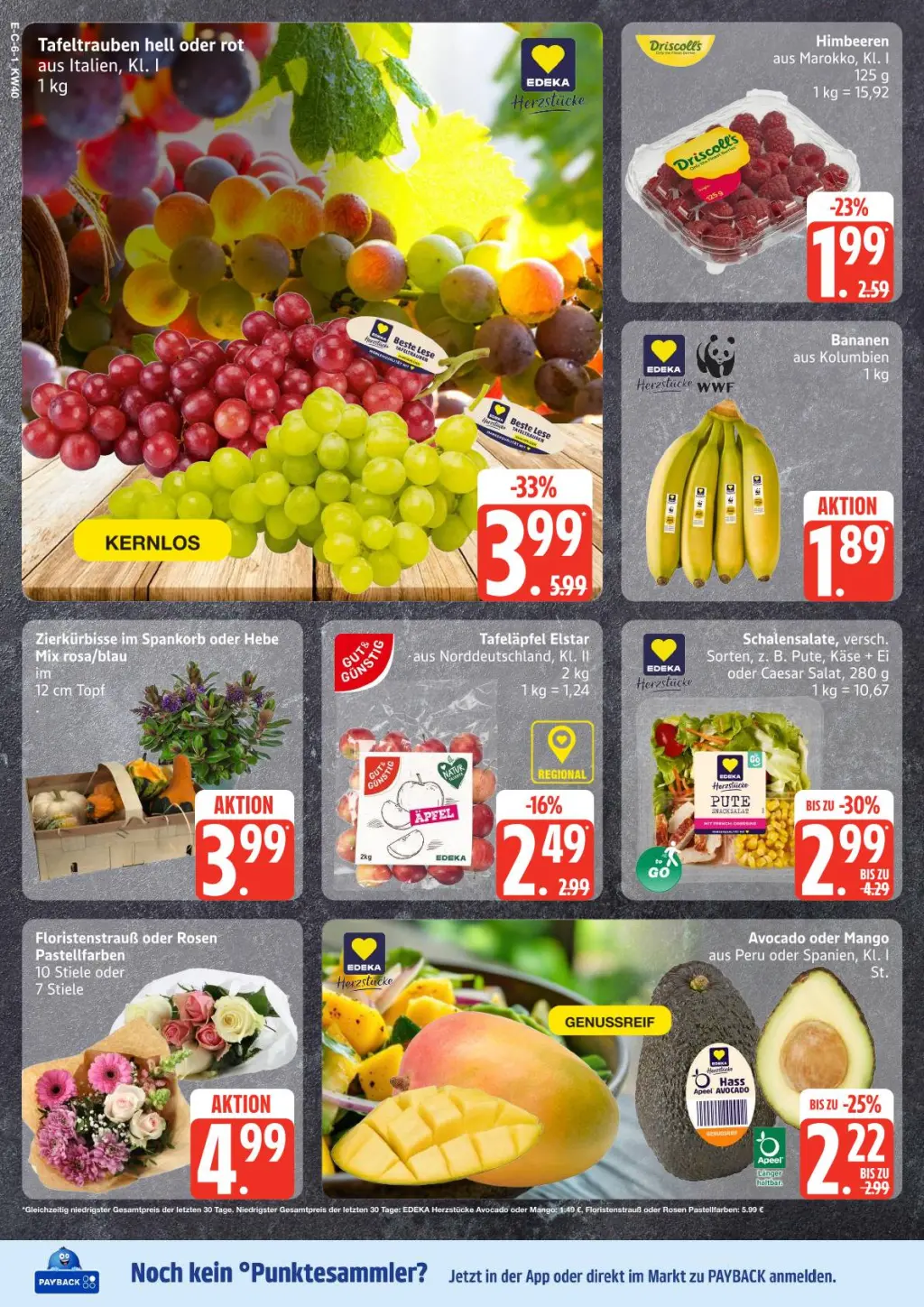 Edeka Prospekt KW40 mit aktuellen Angeboten und attraktiven Rabatten – günstige Lebensmittel, Sparen Sie bei Edeka Prospekt diese Woche!