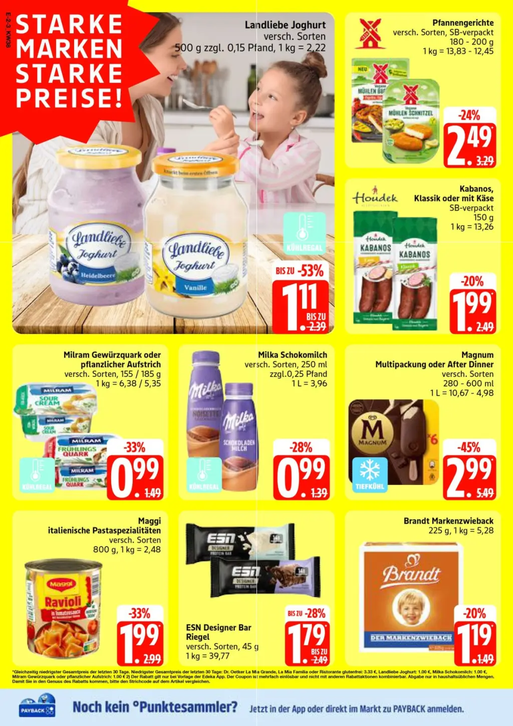 Edeka Prospekt KW38 mit aktuellen Angeboten und attraktiven Rabatten – günstige Lebensmittel, Sparen Sie bei Edeka Prospekt diese Woche!