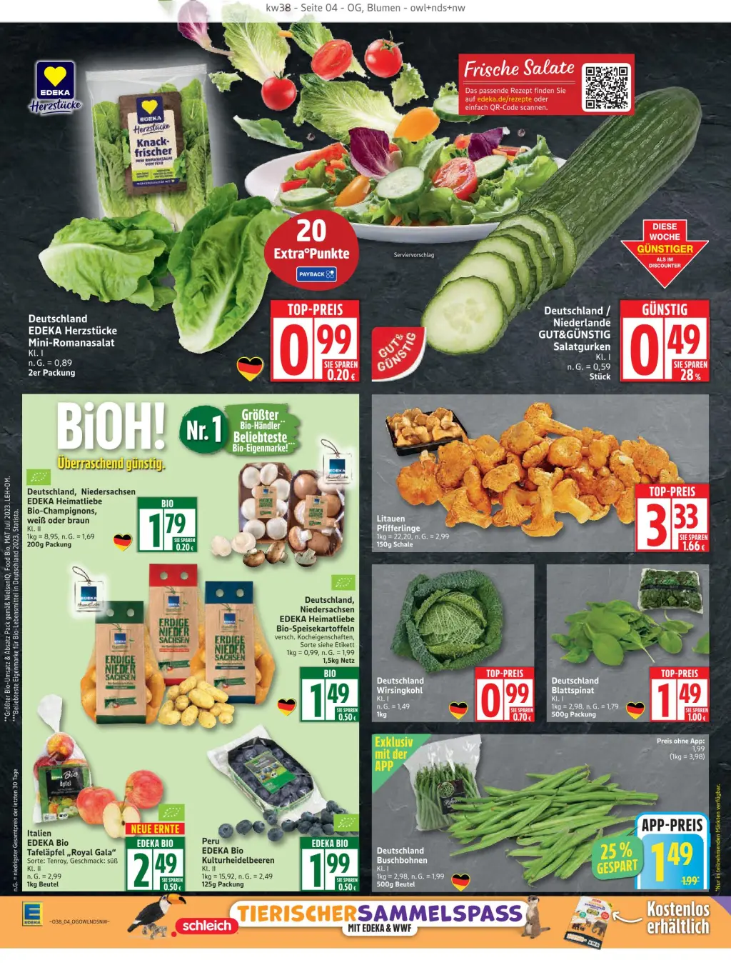 Edeka Prospekt KW38 mit aktuellen Angeboten und attraktiven Rabatten – günstige Lebensmittel, Sparen Sie bei Edeka Prospekt diese Woche!