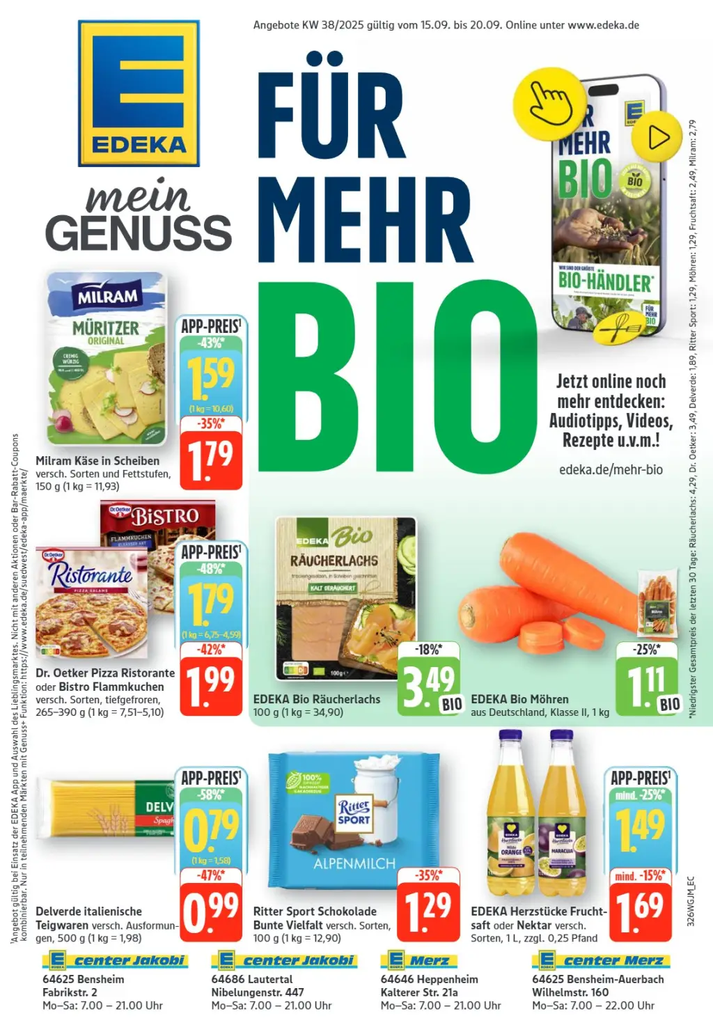 Edeka Prospekt KW38 mit aktuellen Angeboten und attraktiven Rabatten – günstige Lebensmittel, Sparen Sie bei Edeka Prospekt diese Woche!
