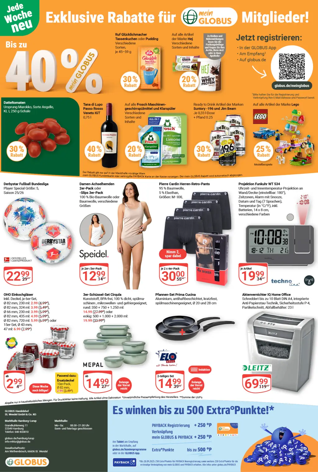 Globus Prospekt KW38 mit aktuellen Angeboten und attraktiven Rabatten – günstige Lebensmittel, Sparen Sie bei Globus Prospekt diese Woche!