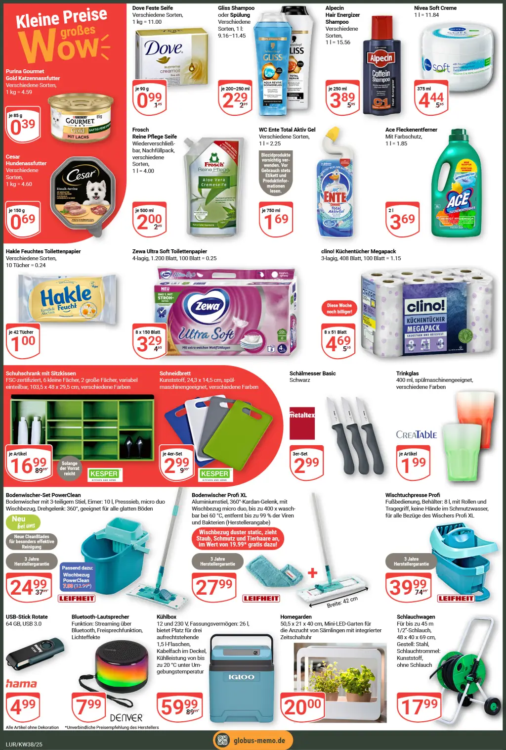 Globus Prospekt KW38 mit aktuellen Angeboten und attraktiven Rabatten – günstige Lebensmittel, Sparen Sie bei Globus Prospekt diese Woche!
