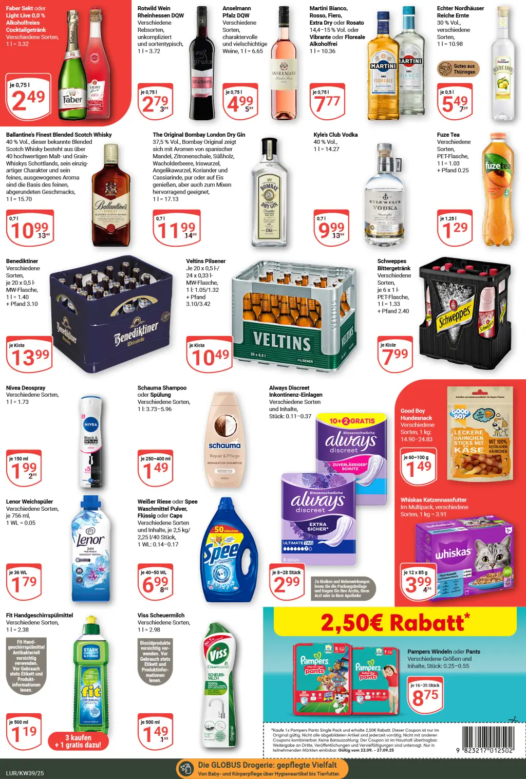 Globus Prospekt KW39 mit aktuellen Angeboten und attraktiven Rabatten – günstige Lebensmittel, Sparen Sie bei Globus Prospekt diese Woche!