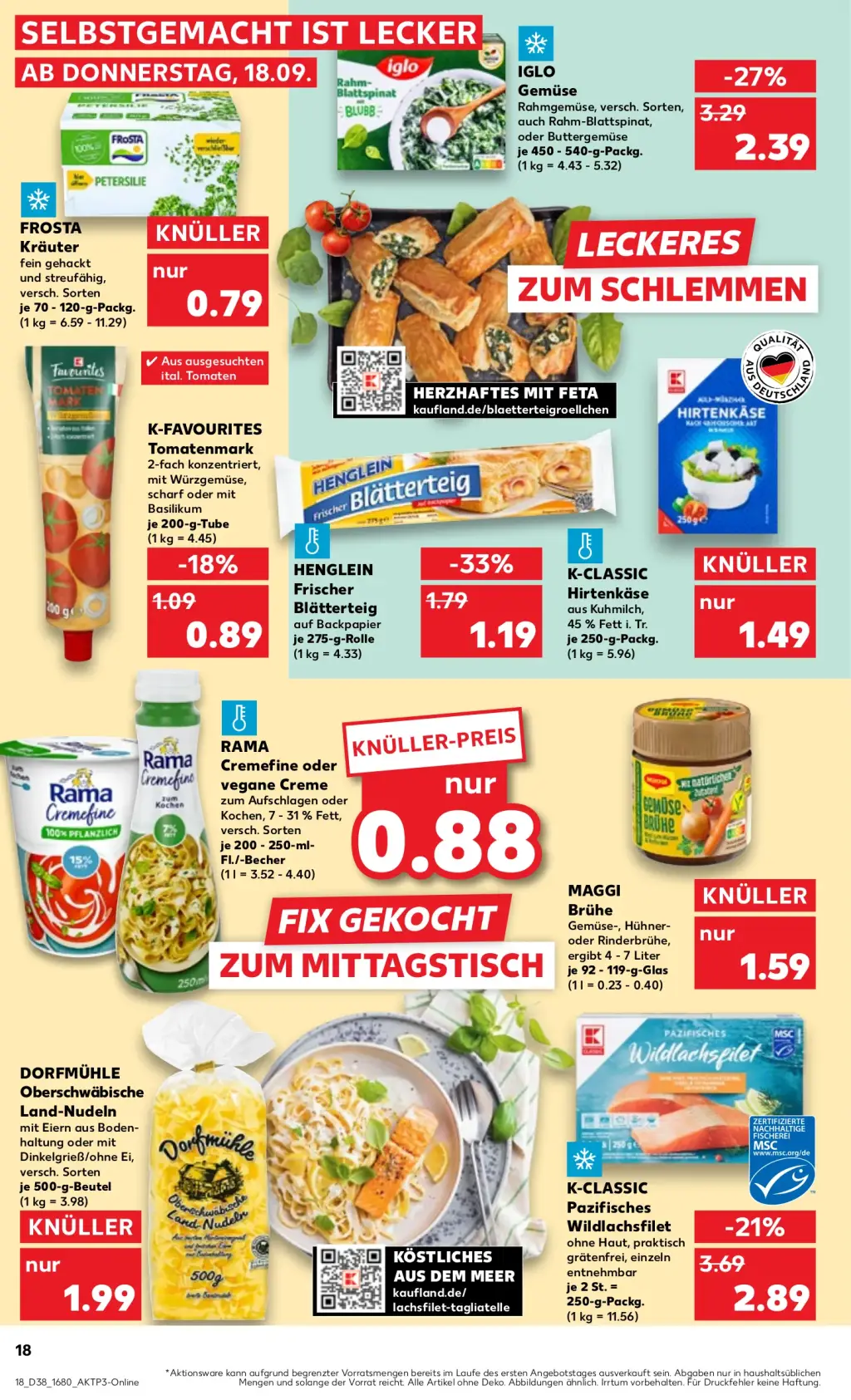 Kaufland Prospekt KW38 mit aktuellen Angeboten und attraktiven Rabatten – günstige Lebensmittel, Sparen Sie bei Kaufland Prospekt diese Woche!