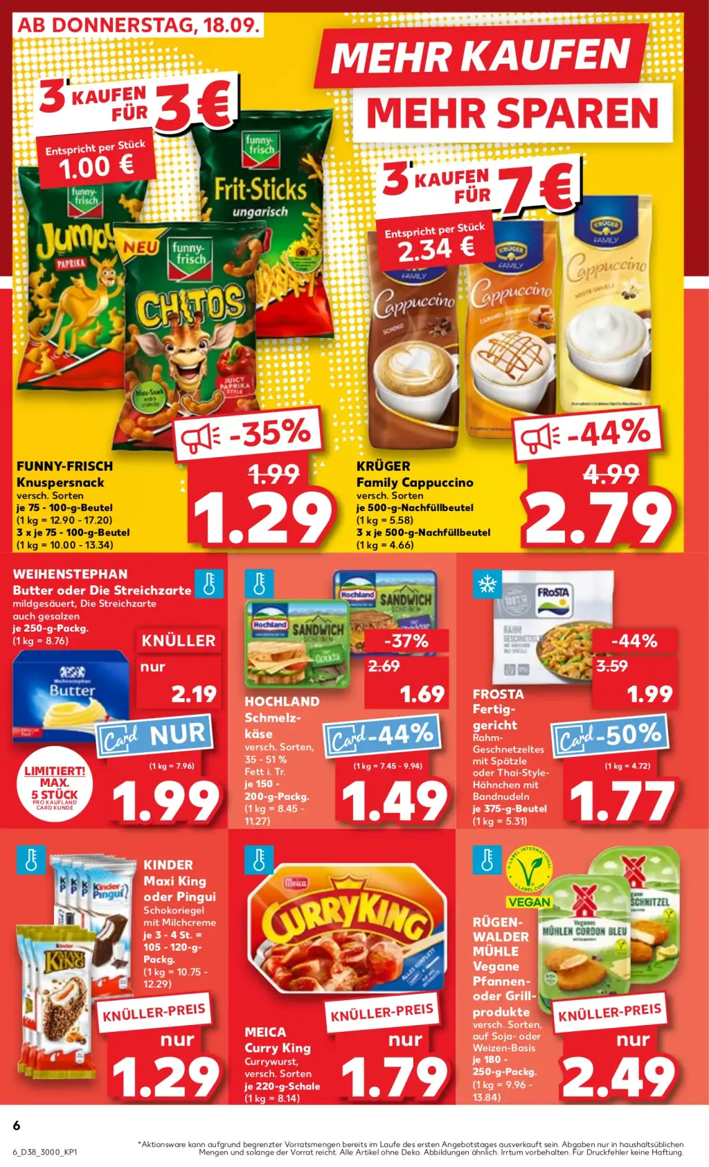 Kaufland Prospekt KW38 mit aktuellen Angeboten und attraktiven Rabatten – günstige Lebensmittel, Sparen Sie bei Kaufland Prospekt diese Woche!