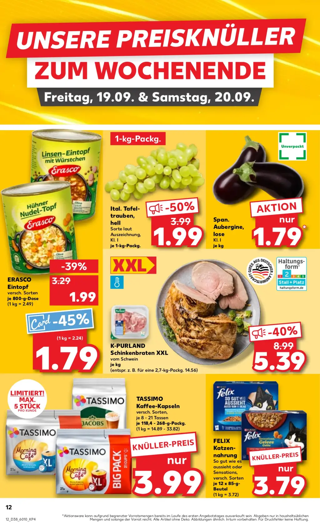 Kaufland Prospekt KW38 mit aktuellen Angeboten und attraktiven Rabatten – günstige Lebensmittel, Sparen Sie bei Kaufland Prospekt diese Woche!