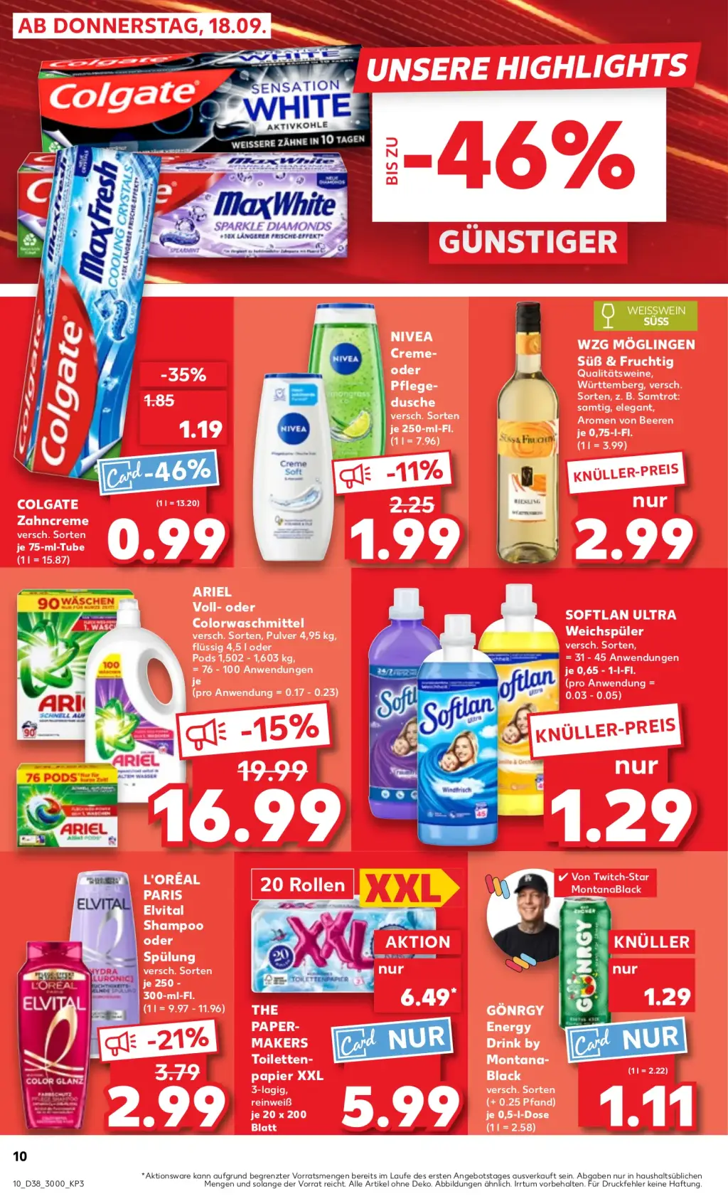 Kaufland Prospekt KW38 mit aktuellen Angeboten und attraktiven Rabatten – günstige Lebensmittel, Sparen Sie bei Kaufland Prospekt diese Woche!